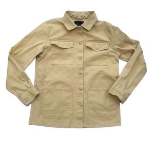 Sanctuary Butter Yellow Button Front Shirt Jacket Shacket Women Small